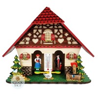 18cm Chalet Weather House With Love Hearts By TRENKLE image