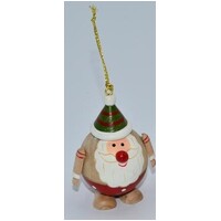 Santa In Spotty Pants Christmas Tree Decoration 7cm