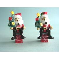 Santa Sitting On Chinmey 14cm