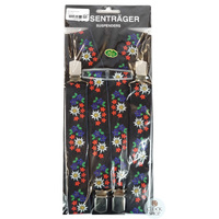 German Suspenders (Black & Coloured Flowers) image