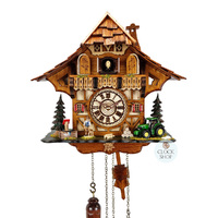 Chalet Battery Tractor With Boy And Dog 32cm Cuckoo Clock By TRENKLE