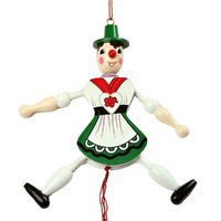 19cm Jumping Jill In Green Dress