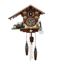 Heidi House Battery Chalet Cuckoo Clock With Moving Goats 22cm By TRENKLE image