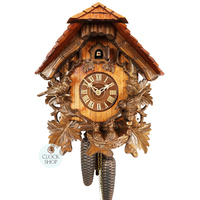 Moving Birds 8 Day Mechanical Chalet Cuckoo Clock 37cm By ROMBA image