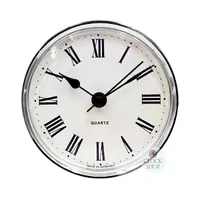 7.2cm Silver Clock Insert With White Dial & Roman Numerals