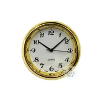 3.5cm Gold Clock Insert With White Dial & Arabic Numerals