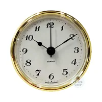 7.2cm Gold Clock Insert With White Dial & Arabic Numerals