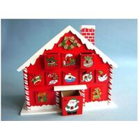 Advent Calendar House Red 22cm