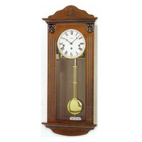 66cm Walnut 8 Day Mechanical Chiming Wall Clock By AMS