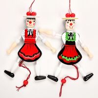 Jumping Jack Girl Black/Red/Green 18cm