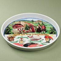 Tray Metal Schwarzwald 30cm