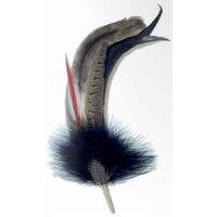 Hat Pin Feathers 30cm Curved