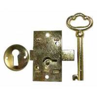Brass Plated Lock & Key Set image