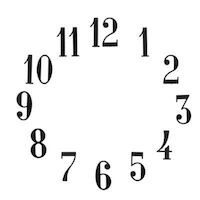 Black Arabic Numerals 75mm