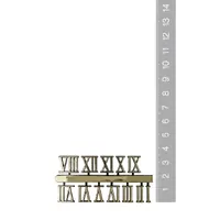 12mm Gold Roman Numerals