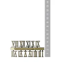 15mm Gold Roman Numerals