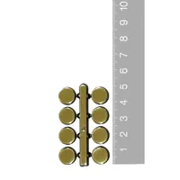 12mm Gold Numeral Dots (Set Of 8)