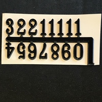 Black Arabic Numerals 15mm  image