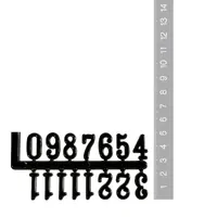 20mm Black Arabic Numerals