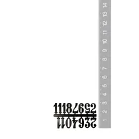 12mm Black Arabic Numerals
