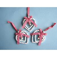 Heart White Hanging 8cm