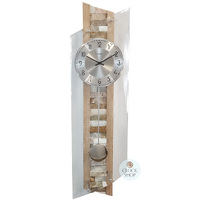 85cm Beech Pendulum Wall Clock With Stone Inlay By AMS image