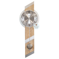 69cm Beech & White Pendulum Wall Clock By AMS image