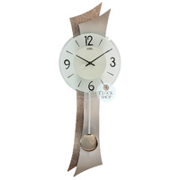 70cm Silver & Grey Pendulum Wall Clock With Round Dial By AMS image