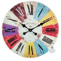 50cm Hotel Du Paris Round Glass Wall Clock By AMS image