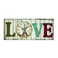 17cm Rustic LOVE Wall Clock By AMS image