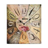 40cm Vintage Pastel Floral Metal Wall Clock By AMS  image