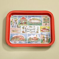 Tray Metal Schwarzwald 20cm