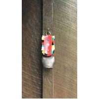 Antique Cow Bell # 5 With Red Fringe Strap