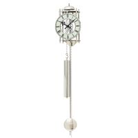 POLISHED SILVER SKELETON WALL CLOCK BY AMS