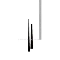 Black Tapered High Torque Euroshaft Quartz Hands (200mm & 152mm)