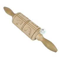 Springerle Rolling Pin- 8 Designs (Christmas) image