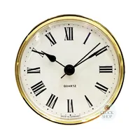 7.2cm Gold Clock Insert With White Dial & Roman Numerals