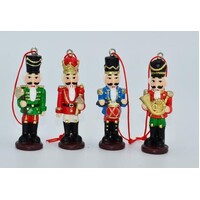 Nutcracker Soldier In Bright Colors Christmas Tree Decoration 6.5cm