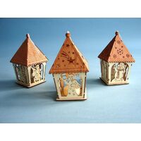 Lantern Timber House LED 14cm