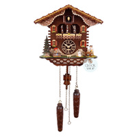 Beer Drinker Battery Chalet Cuckoo Clock With Dancers 35cm By TRENKLE image