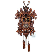 Before The Hunt Battery Carved Cuckoo Clock With Dancers 44cm By TRENKLE image