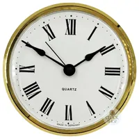 10.3cm Gold Clock Insert With White Dial & Roman Numerals