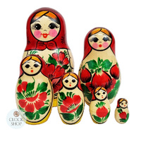 Kirov Russian Dolls- Red Scarf & Yellow Dress 12cm (Set Of 6) image