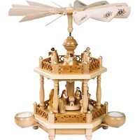 Pyramid - 35cm Natvity Angel - Tea Lights