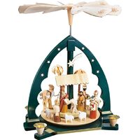Green Nativity 40cm Pyramid By Richard GLÄSSER