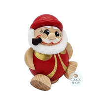 11cm Santa Red & Gold German Incense Burner By Seiffener image