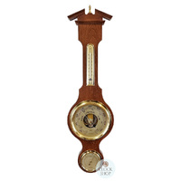 71cm Walnut Traditional Weather Station With Barometer, Thermometer & Hygrometer By FISCHER image