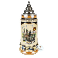 München Beer Stein With Edelweiss Alpine Flower 0.5L By KING image