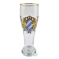 Bavarian Coat Of Arms Large Wheat Beer Glass 0.5L
