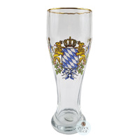 Bavarian Coat Of Arms Large Wheat Beer Glass 0.5L image